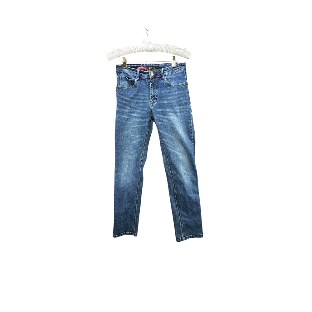 Platini Mens 30 Straight Leg Jeans Blue Stretch Denim Medium Wash 28x30